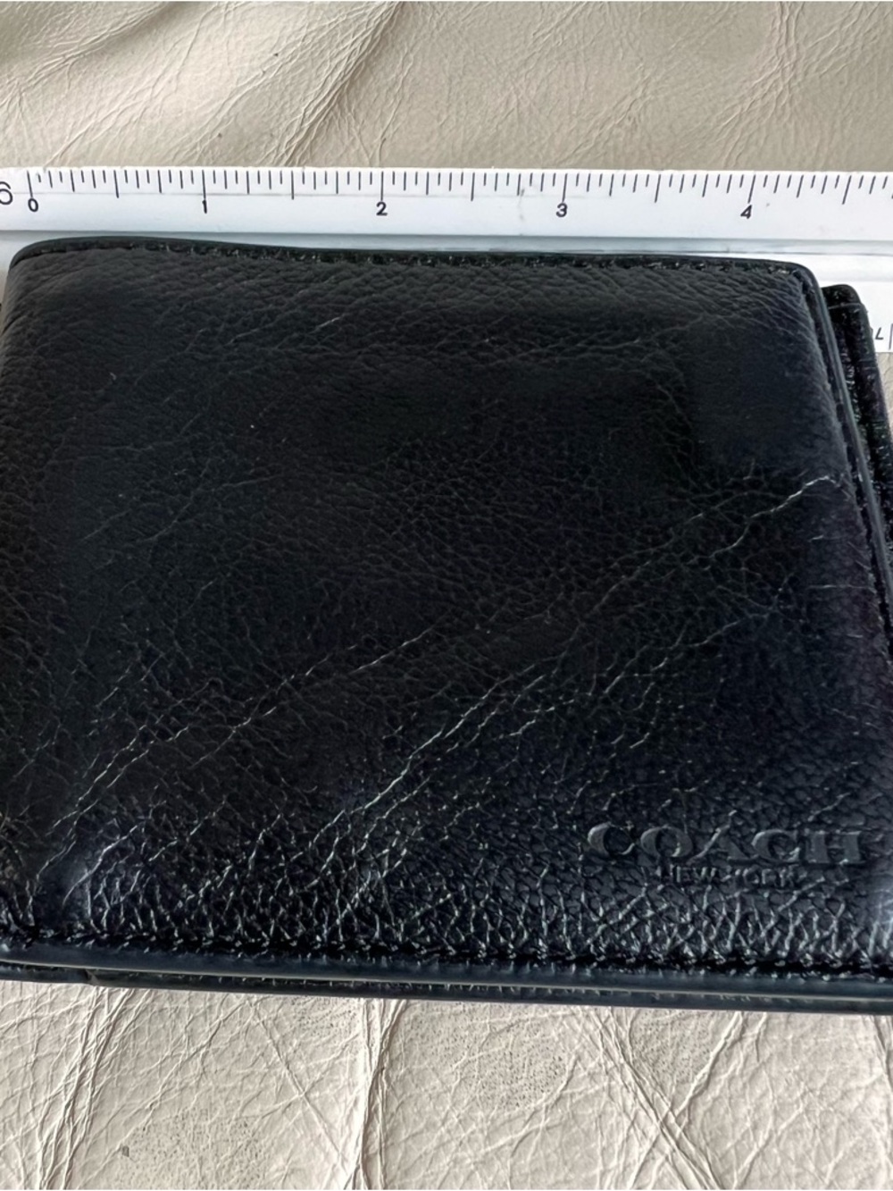 Coach Black Pebbled Leather Bifold Wallet - Picture 5 of 7